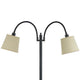 Metal Floor Lamp | 80W | Dual Gooseneck | Uno Style Shades | Black