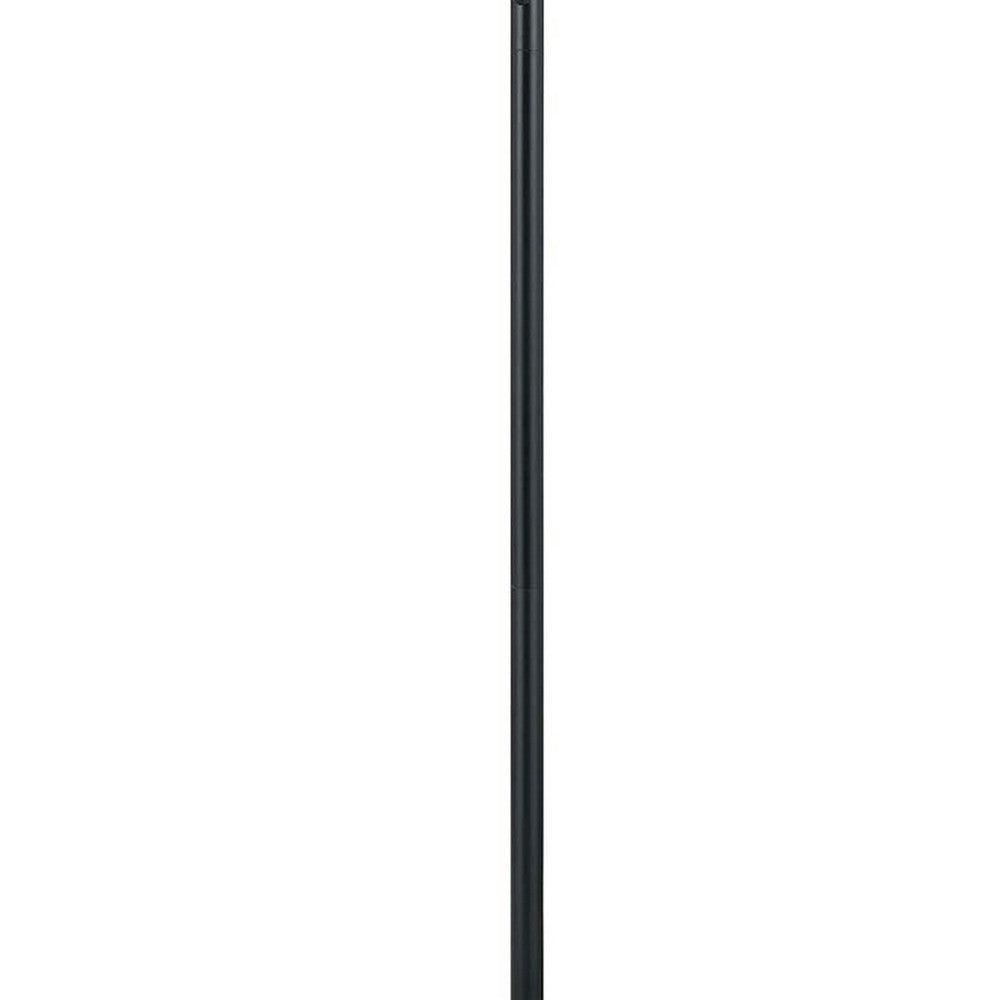 Metal Floor Lamp | 80W | Dual Gooseneck | Uno Style Shades | Black