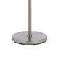 Metal Body Floor Lamp with Fabric Drum Shade and Pull Chain Switch, Silver By Casagear Home