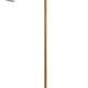 60 Watt Metal Floor Lamp with Gooseneck Shape and Stable Base Gold By Casagear Home BM220851