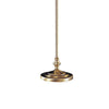 150 Watt Metal Floor Lamp with Swing Arm and Fabric Conical Shade Gold By Casagear Home BM220859