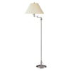 Metal Floor Lamp | 150W | Swing Arm | Fabric Conical Shade | Silver
