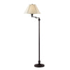 Metal Floor Lamp | 150W | Swing Arm | Fabric Conical Shade | Black