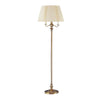 Metal Floor Lamp | 150W | 6 Way | Fabric Tapered Shade | Gold