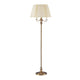 Metal Floor Lamp | 150W | 6 Way | Fabric Tapered Shade | Gold