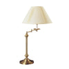 Metal Table Lamp | 150W | Swing Arm | Fabric Conical Shade | Gold