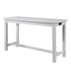 Counter Height Table | 1 Drawer | Backless Stools | Set of 4 | White & Gray