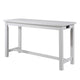 Counter Height Table | 1 Drawer | Backless Stools | Set of 4 | White & Gray