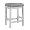Counter Height Table | 1 Drawer | Backless Stools | Set of 4 | White & Gray