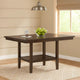 Wood Counter Height Table | 1 Bottom Shelf | Lazy Susan | Brown