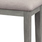 Rectangular Style Wooden Bench with Fabric Upholstered Seat, Gray By Casagear Home