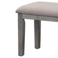 Rectangular Style Wooden Bench with Fabric Upholstered Seat, Gray By Casagear Home