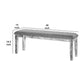 Rectangular Style Wooden Bench with Fabric Upholstered Seat, Gray By Casagear Home