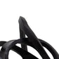 Metal Accent Decor with Interconnected Knot Design Black By Casagear Home BM221165