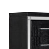 63" 7-Drawer Lingerie Chest with Mock Croc Panels, Black By Casagear Home