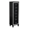 63" 7-Drawer Lingerie Chest with Mock Croc Panels, Black By Casagear Home