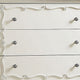 Traditional 5 Drawer Wooden Chest with Curved Base and Rosette Knobs,White By Casagear Home BM221367