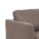 Leather Upholstered Chair with Track Arms and Angled Metal Feet Brown BM221428