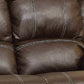 Leatherette Upholstered Recliner Loveseat with Split Tufted Backrest Brown By Casagear Home BM221481