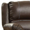 Leatherette Upholstered Recliner Loveseat with Split Tufted Backrest Brown By Casagear Home BM221481