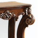 Intricately Carved Wooden Side Table with Scrolled Legs,Brown By Casagear Home BM221510