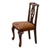 2 Piece Wooden Desk and Chair Set with Cabriole Legs Support Brown By Casagear Home BM221547