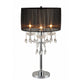 Metal Chandelier Table Lamp | Crystal Accent | Set of 2 | Black & Chrome BM221626