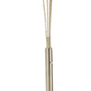 Metal Arc Floor Lamp | 4 Hanging Crystal Lights | Black & Gold