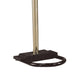 Metal Arc Floor Lamp | 4 Hanging Crystal Lights | Black & Gold