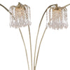 Metal Arc Floor Lamp | 4 Hanging Crystal Lights | Black & Gold