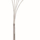 Contemporary Arched Metal Floor Corded Lamp with 5 Lights Black and Silver By Casagear Home BM221637