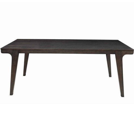 Rectangular Dining Table with Angled Legs and Grain Details, Brown By Casagear Home