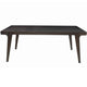 Rectangular Dining Table with Angled Legs and Grain Details, Brown By Casagear Home