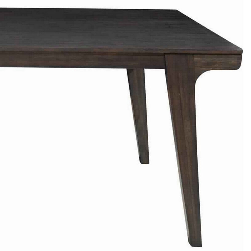 Rectangular Dining Table | Angled Legs | Grain Details | Brown