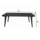 Rectangular Dining Table | Angled Legs | Grain Details | Brown