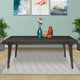 Rectangular Dining Table | Angled Legs | Grain Details | Brown
