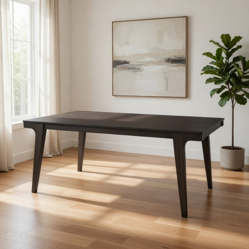 Rectangular Dining Table | Angled Legs | Grain Details | Brown
