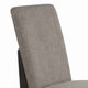 Fabric Upholstered Side Chair with Tapered Legs, Set of 2, Gray and Brown