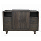 5 Drawer Transitional Wooden Server with 2 Door Compartment, Brown