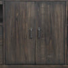 5 Drawer Transitional Wooden Server with 2 Door Compartment, Brown