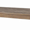 Rectangular Wood Dining Table | Block Legs | Weathered Brown