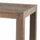 Rectangular Wood Dining Table | Block Legs | Weathered Brown