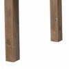 Rectangular Wood Dining Table | Block Legs | Weathered Brown