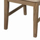 Fabric Upholstered Side Chair with Slatted Back, Set of 2, Beige and Brown