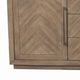 3 Drawer Herringbone Front Wooden Server with 2 Doors, Brown