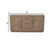 3 Drawer Herringbone Front Wooden Server with 2 Doors, Brown