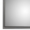 Transitional Style Rectangular Molded Mirror with Wooden Frame, Gray