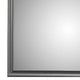 Transitional Style Rectangular Molded Mirror with Wooden Frame, Gray