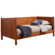Mid Century Style Wooden Daybed with Round Legs, Brown