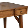 2 Drawer Vanity Desk with Flip Top Mirror and Storage Compartment, Brown